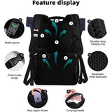 35 liter thermische rugzak, koelrugzak, koeltas, waterdichte picknickrugzak met flesopener, voor picknick, camping, strand, wandelen, reizen, winkelen