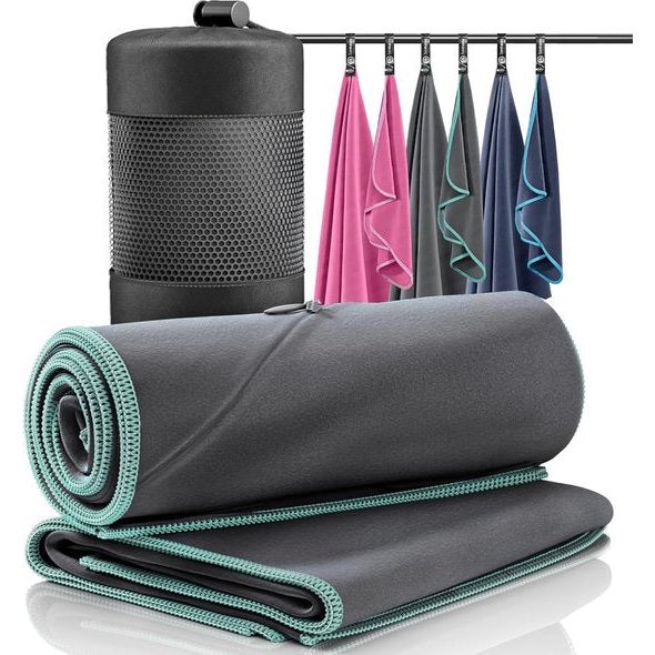 Microfiber handdoek set van 2: sneldrogend, compact, licht | microvezel handdoek groot klein: camping fitness sport badhanddoek sporthanddoek reishanddoek microvezel handdoek fitnesshanddoek