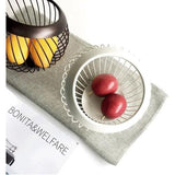 Decoratieve en hoogwaardige mand voor fruit, fruit, groenten of brood in modern design, voor meer gezondheid in het dagelijks leven, fruitmand, groentemand, broodmand, koffiecapsules (wit)