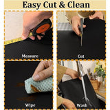 Lademat 60x600cm mat voor lades koelkast matten voor lades planken kast koelkast (zwart, 60cmx6m)