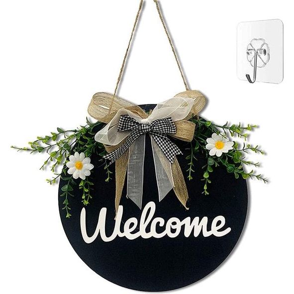 Deurbord Welkomstkrans Welkomstbord Welkom Deurdecoratie voor Bruiloft Voordeurdecoratie Woonkamer Wanddecoratie Vertaling: Deurbord Welkomstkrans Welkomstbord Welkom Deurdecoratie voor Bruiloft Voordeurdecoratie Woonkamer Wanddecoratie