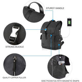 Laptoprugzak 17,3 inch dames heren schooltas dagrugzak waterbestendig grote bagage tablet voor universiteit/reizen/vrouwen/heren-zwart