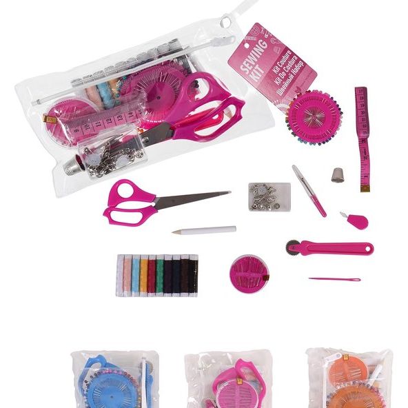 Exclusieve voorgevulde naaidoos, ambachtelijke opbergdoos met 94-delige naaisetje inbegrepen, 18,5 x 25,5 x 14,5 cm, Uil