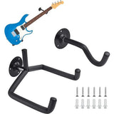 Pack of 2 Guitar Holder Wall Mount Angled Guitar Hanger Wall Guitar Holder Wall for Acoustic Guitar, Classical Guitar, Electric Guitar, Bass, Ukulele
