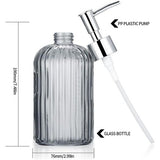 2 stuks glazen zeepdispensers, met pomp, 35 ml pompflessen, pompdispenser, vloeibare zeepdispenser, lege shampoofles om te vullen, voor keuken, badkamer, afwasmiddel shampoo