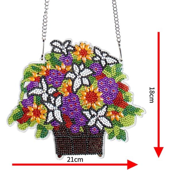 Ambachten: prachtige bloemenpatronen, schattige diamantschilderijen van uilendieren, zeer uniek, geschikt om op deuren, bomen, muren en andere plaatsen te hangen, zeer decoratief