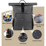 35 liter thermische rugzak, koelrugzak, koeltas, waterdichte picknickrugzak met flesopener, voor picknick, camping, strand, wandelen, reizen, winkelen