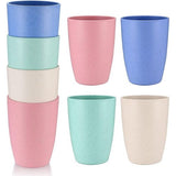 Set van 8 drinkbekers van 350 ml, koffiekopjes voor kinderen en volwassenen, herbruikbare en onbreekbare kopjes voor water, melk, theekopjes, kopjes