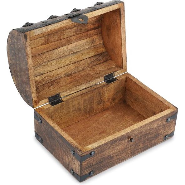 Handgemaakte piraten-schatkist voor het opbergen en decoratieve doos, veelzijdig te gebruiken als sieradenhouder, sieradenhouder of horlogedoos, ideaal als cadeau