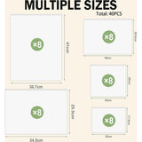 Zip zakken voor op reis, 5 maten, herbruikbare ritszakken, reistas, waterdicht, geurdicht, koffer-opbergtas, kledingtassen voor kleding, schoenen, ondergoed, cosmetica (40 stuks)