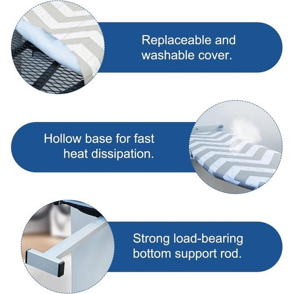 t Opvouwbaar met wandmontage, kleine strijkplank, compacte strijkplanken opvouwbaar, ruimtebesparend, strijktafel voor stoomstrijkstation, strijkplank, tafelstrijkplank, mouwstrijkplank, 92 cm x 31 cm