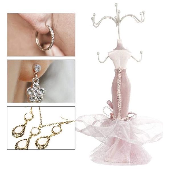 Sieradenrek, pak hanger halsketting oorbellen armband ring schoenen jurk sieraden model tentoonstellingsstandaard (klein model)