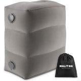 Voetsteun vliegtuig, opblaasbaar voetsteunkussen voor reisauto & thuis & kantoor, in hoogte verstelbaar Flyaway kinderbed, voor slapen op lange vluchten voor kinderen (grijs, 1 stuk)