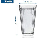 Set waterglazen, vaatwasmachinebestendig, 6 stuks, set van 410 ml, ook ideaal als ginglazen, longdrink glazuur of sapglazen