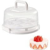 Taarttransportbox rond, transportbox voor cake, cake, cake, taarthouder, taarthouder, voor het vervoer van cake, koekjes, cupcake, fruit, pizza, eten, muffin, brood, taart, 20 cm