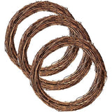 Krans, 3 natuurlijke rotan slingers