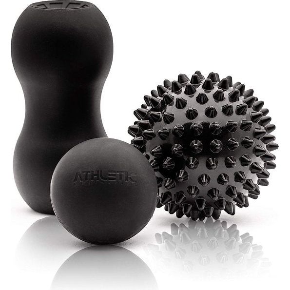 Premium massagebal set - fascia-bal/duo-bal/egelbal voor zelfmassage en triggerpunttherapie/fysiotherapie (6e variant: set van 3)