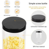 Kunststof voorraaddozen, 6 stuks, set van 3 stuks, 1000 ml en 3 set, 500 ml, opbergdoos met deksel, keuken, voor voer, huisdier, muli, meel, thee, kruidenpotjes