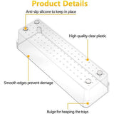 Opbergsysteem voor winkel, 16 stuks, lade-organizer, 5 matten, transparante organizers, antislip, opbergsysteem voor opslag, keuken, badkamer, cosmetica