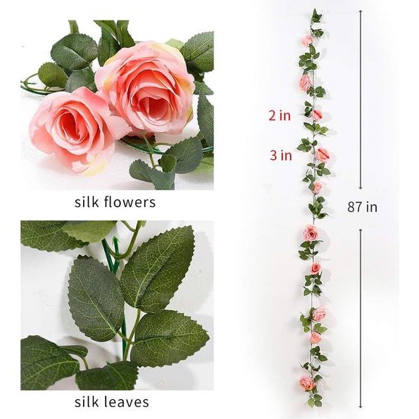 SHACOS 3 Stuks (19.6 FT/600 cm) Kunstmatige Bloem Slinger Rode Rozen Decoraties - Indoor/Outdoor Ophanging Nep Roos Rank voor Bruiloft, Feest, Thuis Muur SHACOS 3 Stuks (19.6 FT/600 cm) Kunstmatige Bloem Slinger Rode Rozen Decoraties - Indoor/Outdoor Ophanging Nep Roos Rank voor Bruiloft, Feest, Thuis Muur