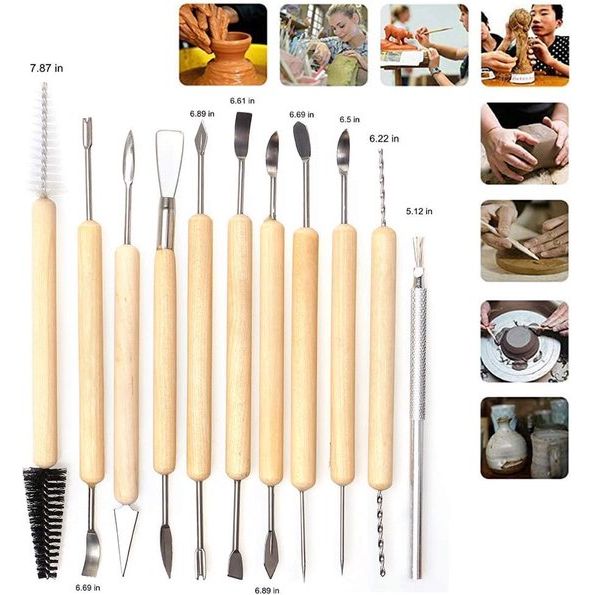 61-delige keramische gereedschappen Clay Sculpting Set, Polymeer Clay Tools Clay Sculpting Tools, Aardewerk Carving Tools voor Graveren Modellering Embossing Moulding Art