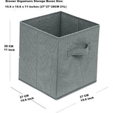 2-pack lade-organizer opbergdoos opvouwbare opbergdozen kubussen met handvatten voor kledingkast planken organisator bh's, sokken, ondergoed, stropdassen, sjaals, speelgoed, boeken