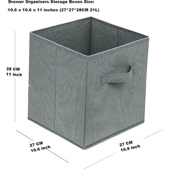 2-pack lade-organizer opbergdoos opvouwbare opbergdozen kubussen met handvatten voor kledingkast planken organisator bh's, sokken, ondergoed, stropdassen, sjaals, speelgoed, boeken