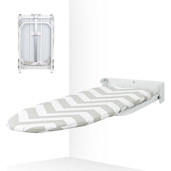 t Opvouwbaar met wandmontage, kleine strijkplank, compacte strijkplanken opvouwbaar, ruimtebesparend, strijktafel voor stoomstrijkstation, strijkplank, tafelstrijkplank, mouwstrijkplank, 92 cm x 31 cm