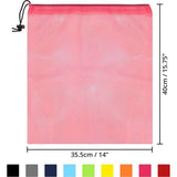 Veelkleurig wasnet voor wasmachine met trekkoord (10 stuks) - 35,5 x 40 cm - Nettas met trekkoord - Opbergzandspeelgoed, wasgoed, sokken, reizen, sportartikelen en meer