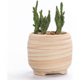 7,6 cm keramiek houtpatroon succulente pot cactus bloempot container plantenbak cadeau-idee set van 6