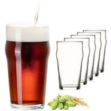 Bierglazen set 6 stuks 500ml (max. 568ml) Pint glazen biertouw van glas Beer Tarweglazen hoog bierglas