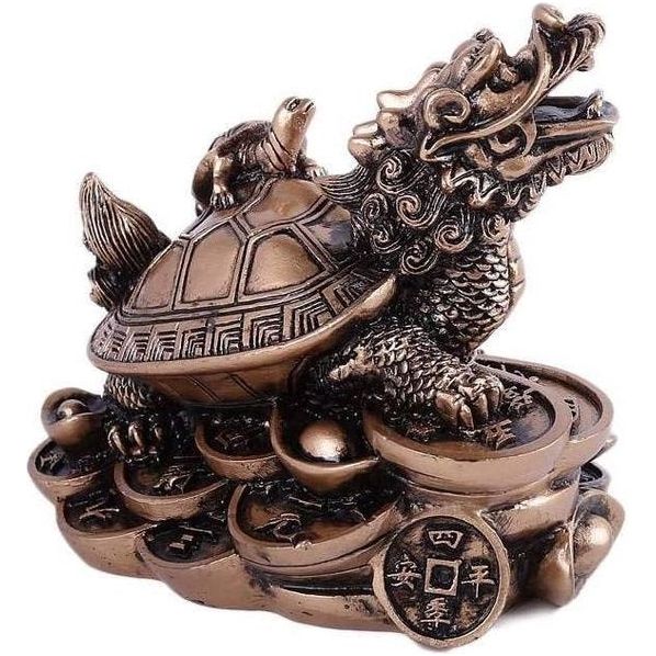 Drakenschildpad, Ivoor - Veel geluk, succes en bescherming, goud