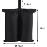 Gewichtszak, beengewichten voor pop-up tent, paviljoenverzwaring, paviljoenverzwarer, verzwaring voor paviljoen, terrasparaplu (4 large, zwart)