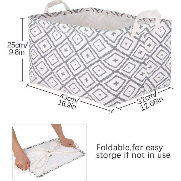 2 stuks opbergmanden, grote opvouwbare wasmanden met trekkoord, canvasstof, opbergdoos voor speelgoed, kleding, thuis, wasgoed (blauw)