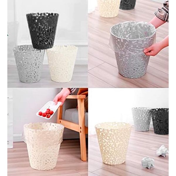 Vuilnisbak kantoor. Multifunctionele prullenbak voor kamer, huis en keuken. Moderne prullenbak kantoor met functioneel en decoratief design in pastelkleuren. (ZWART)