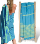 hamamhanddoek, XXL 100x190 cm, voor strand of bad, 100% katoen, handgeweven, exclusief design, 100 x 190 cm