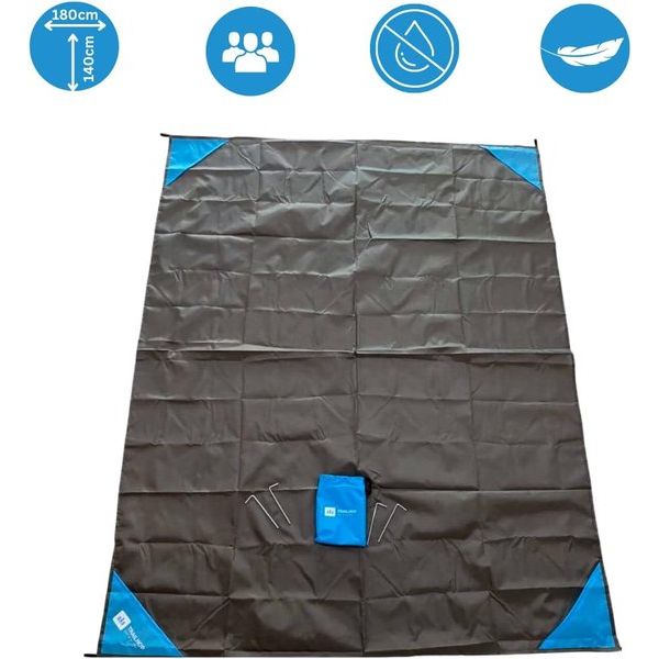 Opvouwbare en waterafstotende picknickdeken, zandafstotend strandkleed, gemakkelijk draagbaar door meegeleverde zak, ideaal voor 2-4 personen, voor kamperen en outdooractiviteiten