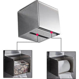 Toiletpapierhouder, roestvrij staal, 304, wc-houder, rolhouder, zonder boren, zelfklevend, wc-papierhouder, wandmontage, zilver, voor badkamer en keuken