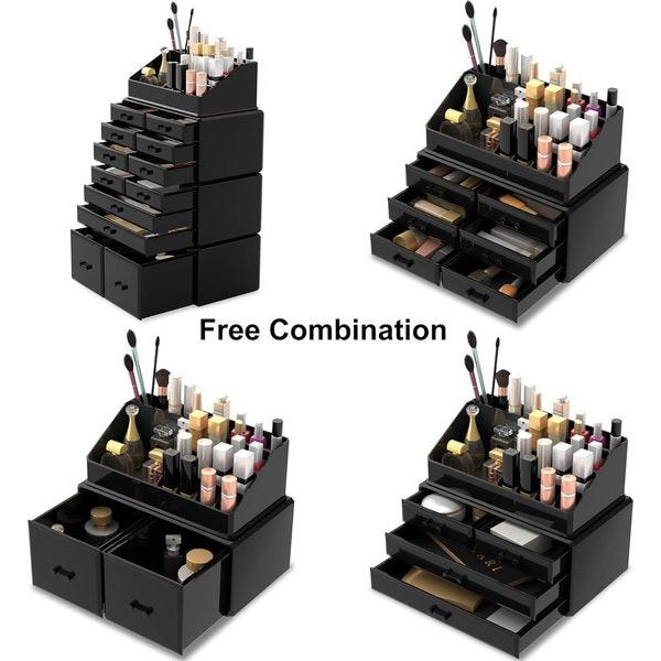 Make-up Organizer/Cosmetische Opbergdoos/Make-up Opbergdoos in 4 Lagen, is geschikt voor slaapkamers en badkamers