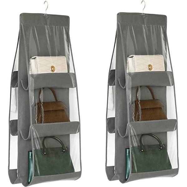 Tassen Handtas Organizer Opknoping, Handtas Organizer Oxford Stof Opknoping Plank Garderobe Organizer voor Familiekast Slaapkamer, Opvouwbaar en Universal Fit