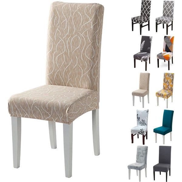 Stoelhoezen, 4/6 stuks, elastisch, modern, wasbaar, duurzaam, universeel, voor eetkamer, hotel, banket, bruiloft, feestdecoratie