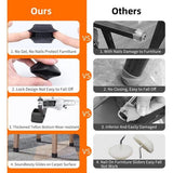 16 stuks stoelpootglijders voor tapijten 3,2 cm rond transparant TPE hoogelastisch zacht rubber met zwart