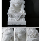 Guardian Lion-figuur, Chinese Feng Shui decoratieve sculptuur, FOO Dogs-standbeeld, ambachten, ornamenten voor thuis, kantoor, decoratie, cadeau, 10 cm / 3,93 inch