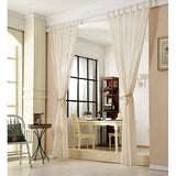Rootz Transparante Gordijnen - Gordijnen - Raambekleding - Raambekleding - Vitrages - Linnenlook Panelen - Kameraccenten - Crème - 140x225cm