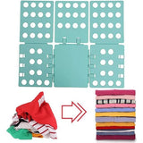 Vouwplank voor wasgoed, broeken, overhemden, ondergoed voor kinderen en volwassenen, vouwhulp, T-shirt, vouwen, vouwplank, vouwplank, overhemdenvouwer, wasvoucher (blauw + groen)