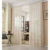 Rootz Transparante Gordijnen - Gordijnen - Raambekleding - Raambekleding - Vitrages - Linnenlook Panelen - Kameraccenten - Crème - 140x225cm