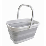 Opvouwbare rechtshandige, handige emmer, 12 liter, grijs