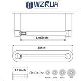 Toiletrolhouder zonder boren, toilet roestvrijstalen toiletrolhouder, zelfklevend voor keuken en badkamer, toiletpapier, draaibare toiletrolhouder met dubbele paal (verchroomd)