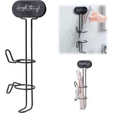 Stijltang, wandhouder, houder voor stijltang, krultang, metalen wandhouder, zonder boren voor stijltang, stijltang, stijltang, stijltang, zwart