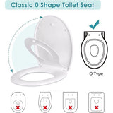 2-in-1 wc-bril voor het gezin, met magnetisch kinderzitje, softclosemechanisme en quick-release-functie, ovaal O-vormig gezin, toiletdeksel voor volwassenen en kinderen